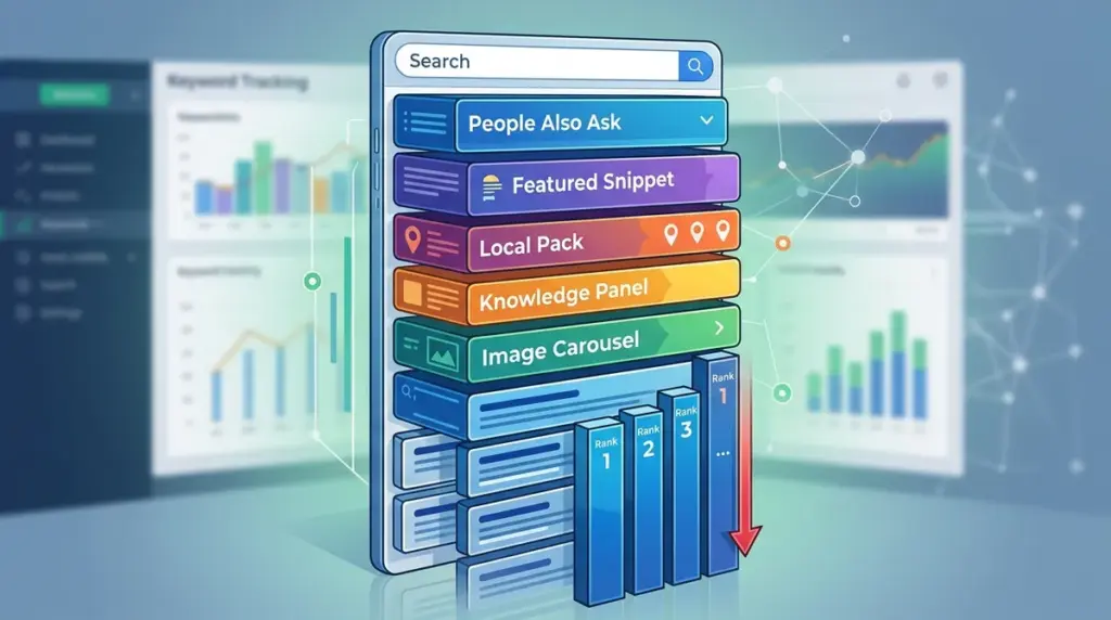 How SERP Features Push Organic Rankings Down